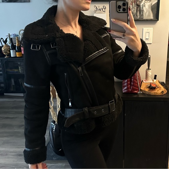 Zara Sherpa Coat - Picture 2 of 5